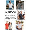 thumbnail image 2 of Men's 6-Pack Short Sleeve V-Neck Modern Fit Classic Tees (S-3XL), 2 of 5