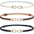 thumbnail image 1 of Shiyou-Ceinture Fine pour Robe, Ceinture Ajustable en Cuir avec Boucle Dorée, 1 of 4