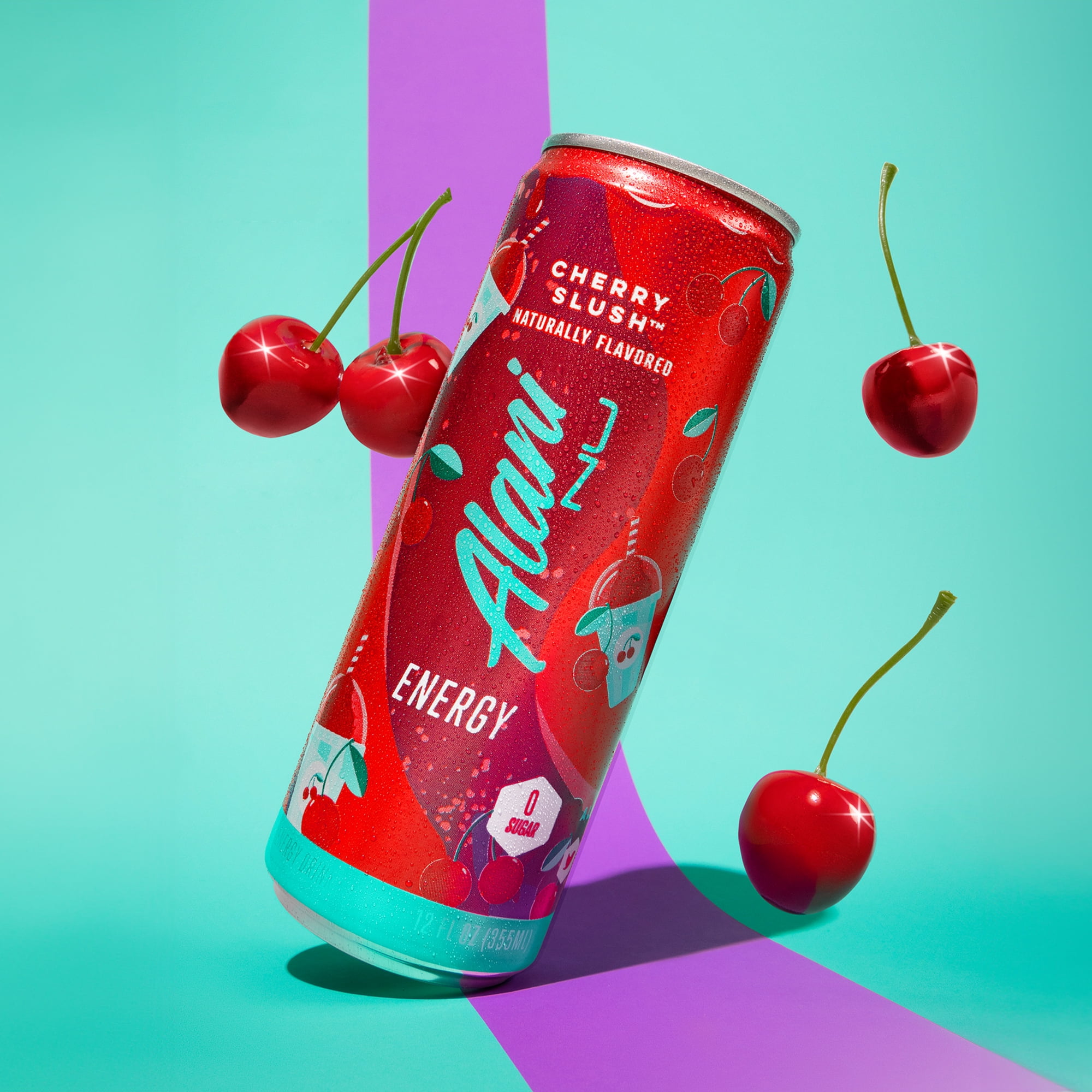 Alani Nu Sugar Free Energy Drink, Cherry Slush, 12 fl oz, 6 Pack, Cans, 200mg Caffeine