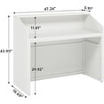 thumbnail image 7 of Tribesigns Modern 47" Front Desk, Wood Reception Desk Retail Counter for Salon, Home Office, White, 7 of 7