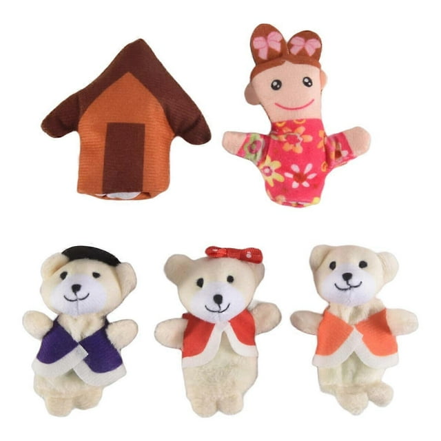 Lot of 5 pcs Finger Fairytale Fairy Tale Goldilocks and Three Bears
