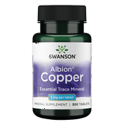 Swanson Copper Antioxidant Immune System Red Blood Cell Support Mineral Supplement (copper chelate) 2 mg 300 Tabs