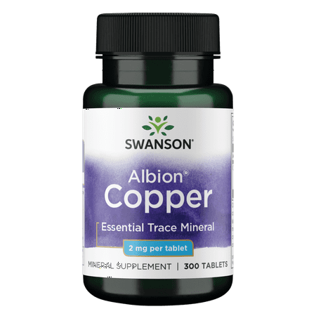 Swanson Copper Antioxidant Immune System Red Blood Cell Support Mineral Supplement (copper chelate) 2 mg 300 Tabs