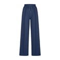 thumbnail image 4 of jjayotai Womens Wide Leg Sweatpants, Casual Loose Solid Color Pants Comfy Lounge Joggers Baggy Trousers with Pockets Hot Pink S, 4 of 6