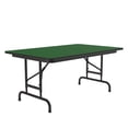 thumbnail image 3 of Correll Adjustable Height High Pressure Top Folding Table, 30x48" RECTANGULAR, GREEN BLACK, 3 of 4