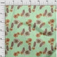 thumbnail image 2 of oneOone Cotton Poplin Twill Mint Fabric Flower & Leaves Watercolor Craft Projects Decor Fabric Printed By The Yard 56 Inch Wide, 2 of 4