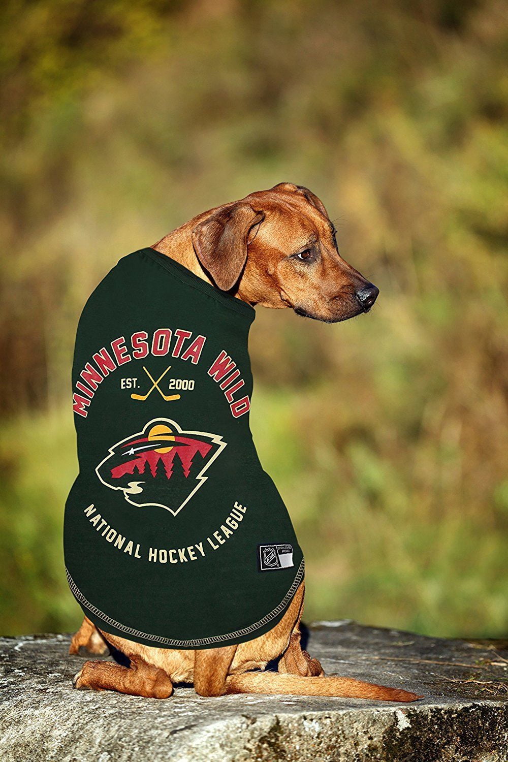 Pets First NHL Minnesota Wild T-Shirt - Licensed, Wrinkle-free, stretchable Tee Shirt for Dogs & Cats
