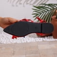 thumbnail image 4 of Xdegoge Womens Sandals Open Toe Pointed Flats Multi Patent Straps Ankle Buckle Sandals Summer Dressy Gladiator Wedding Party Shoes, 4 of 9