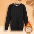 thumbnail image 2 of WEAIXIMIUNG Chandails en Molleton d'Automne pour Femmes Mode 2024 Chandails en Molleton Unis Automne et Hiver Chauds en Laine d'Agneau Col Rond Manches Longues, 2 of 8