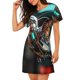 thumbnail image 2 of Disketp Futuristic Robot Hummingbird para Camisón Corto de Manga Corta para Mujeres, Camisón Cómodo con Escote Redondo, Bonito y Confortable, 2 of 6