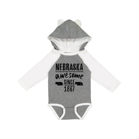 

Inktastic Nebraska Awesome Since 1867 Gift Baby Boy or Baby Girl Long Sleeve Bodysuit