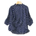 thumbnail image 2 of Outfmvch Oversized Button Down Shirts for Women Linen Tunic Tops for Women Boho Linen Shirts for Women's Blouses & Button-down Shirts Casual Tunic Tops Blue S, 2 of 4