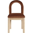 thumbnail image 3 of Meridian Furniture Conrad Cognac Velvet Dining Chair, 3 of 10