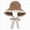 A5-Boys Girls Beach Hat-Khaki, variant on Winter Fall Spring Summer Sun Protection Wide Brim Hat Childrens Woolen Hat Cowboy Hat Head Accessory Solid Color Top Hat Wide Brimmed Hat Jogging Outdoor Activity,2-6 Years