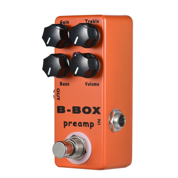 Pedal de efecto MOSKY B-Box Guitarra Eléctrica Preamplificador Sobremarcha Pedal de Efectos Carcasa Metálica Completa True Bypass MOSKYAudio Pedal de efecto