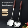 thumbnail image 5 of FurNest Stainless Steel Wooden Handle Spatula, Soup Spoon, Stir Fry Strainera3d8 H, 5 of 9