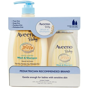 Aveeno Baby Wash and Shampoo (33 Fluid Ounce and 12 Fluid Ounce)