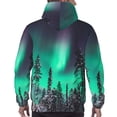 thumbnail image 7 of Fotbe Men's Hoodie with Northern Lights 2 Pattern - Kangaroo Pocket Pullover Hooded Sweatshirt, Perfect for Daily Wear, Travel, and Home-XX-Large, 7 of 7