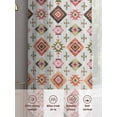 thumbnail image 6 of Abstract Stripes Sheer Curtains 2 Panels Set Colorful Aztec Ethnic Native Tribal Geometric Sheer Window Curtains Light Filtering Rod Pocket Voile Drapes for Bedroom Living Room 52"X84", 6 of 8