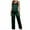 Green, variant on Cmfcve Women's Satin Pajamas Set V-Neck Lace Patchwork Striped Sleepwear Sets Casual Sleeveless Cami Top and Long Pants Homewear Lounge Set