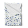 thumbnail image 2 of Floral Soft Flannel Fleece Throw Blanket, Vintage Rose Flowers Bouquets Spring Season Theme Dots Green Leaves, Cozy Plush for Indoor and Outdoor Use, 60" x 80", Violet Blue Green White, by Ambesonne, 2 of 5
