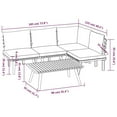 thumbnail image 2 of vidaXL 5 Piece Patio Lounge Set with Cushions Solid Acacia Wood, 2 of 10