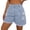 Light Blue, variant on Plus Size Womens Denim Shorts High Waisted Stretchy Ripped Distressed Cut off Frayed Summer Casual Shorts Blue