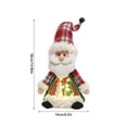 thumbnail image 3 of WWV Exquisite Lighted Christmas Glowing Figurine Set Santa Snowman Reindeer with Warm LED Mini Scene Table Decor for Home Party Mantel Shelf Holiday Display Gift for Mom Wife Girls, 3 of 7