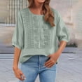 thumbnail image 2 of Sexlip Women's T-Shirt Round Neck Short Sleeve Loose Fit Breathable Comfortable Wear All Occasion Use Soft Comfortable Green L, 2 of 9