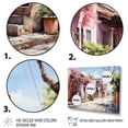 thumbnail image 3 of Designart "Pink Green Mexico Colonial beauty Watercolor" Mexico Floater Framed Canvas Wall Art, 3 of 7