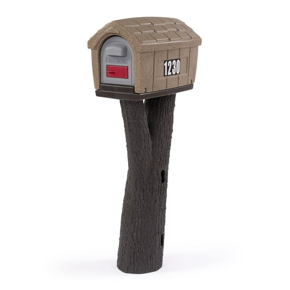 Simplay3 Rustic Home Post Mailbox, Multi-Color