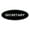 Black/Silver, variant on Oval Secretary Sign (Red) - Small 2x5"