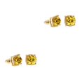 thumbnail image 3 of Qarigey Pendientes de tuerca colgantes de patrón corto, pendientes de fiesta, decoraciones de dama de aniversario, pendientes sencillos, de joyas de Amarillo 2piezas Qarigey CBP305102, 3 of 5