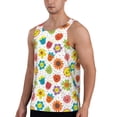 thumbnail image 2 of KLL Cartoon Flowers Print Men's Muscle Gym Workout Stringer Tank Tops Bodybuilding Fitness T-Shirts Tank Tops Men-XX-Large, 2 of 7
