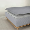 thumbnail image 2 of Zipper Fitted Sheet, (Full Size 54x75) 12 Inch Deep Pocket, 100% Egyptian Cotton, 800 TC, Stripe Silver Color., 2 of 7