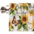 thumbnail image 5 of Sunflower Spring Kitchen Curtains Set, Farmhouse Butterfly Vintage Tier Curtain 24 Inches Length, Live Love Laugh Floral Valance and Tiers Set Window Treatment Decor for Bedroom/Living Room, 5 of 7