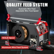 AWT 8 in1 200A Aluminum MIG Welder, 110/220V Gas MIG/Gasless Flux Core MIG/Stick/Lift TIG/Spot Welding/Spool Gun Welding Machine With LED Digital Display