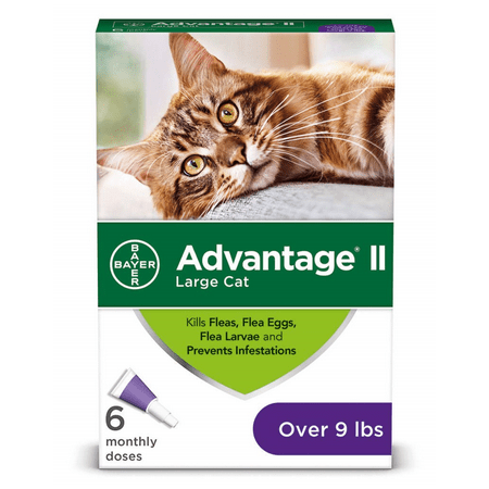 Advantage II Flea Treatment for Large Cats, 6 Monthly (Best Non Prescription Flea Treatment For Cats)