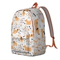 thumbnail image 2 of Puppy and Bone Print Backpack, Lightweight School Bag with Cute Furry Dog Design and Minimalist Pattern, 2 of 5