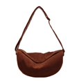 thumbnail image 1 of Bolso de pana con cierre de cremallera para mujeres y niñas bolso práctico de color sólido, 1 of 8