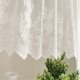 thumbnail image 2 of Cortina de media altura de encaje blanca para ventana pequeña, dormitorio, sala de estar, 2 of 5