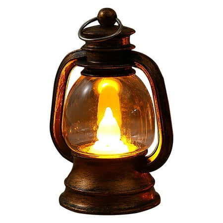 

ZBBMUYHGSA 1*Night Light Gold Night Light Ornaments Ferraycle Halloween Mini Decorative with Led Candle 4 Small Table Centerpiece Vintage Christmas Ornament Camping Hanging for Western Cowboy