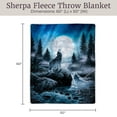 thumbnail image 6 of Somerset Home Wolf Pattern Hypoallergenic Fleece Sherpa Throw Blanket, 6 of 6