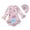 #5, variant on Toddler Girls Pink Cartoon One Piece Swimsuits Long Sleeve Sun Protection Rufled Rash Guard Zipper Front Bathing Suit with Swimming Hat 1-7T
