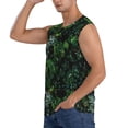 thumbnail image 3 of Bingfone Lush Foliage Green Plant Pattern Men's Tank Tops Workout Sleeveless Tee Shirts Running Beach Tanks for Men-Medium, 3 of 8