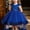 Blue, variant on Girls Mini Gown Sequin Embroidery Flower Ruffle Sleeve Cinched A-Line Tutu Princess Dress Kids Elegant Fluffy Mesh Layered Dresses Wine 3-4 Years