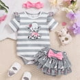 thumbnail image 2 of Baby Girl Clothes Outfit Baby Girl Clothes Infant Ruffles Cartoon Romper Floral Shorts Set Summer Outfits Cute Baby Clothes Girl, 2 of 7