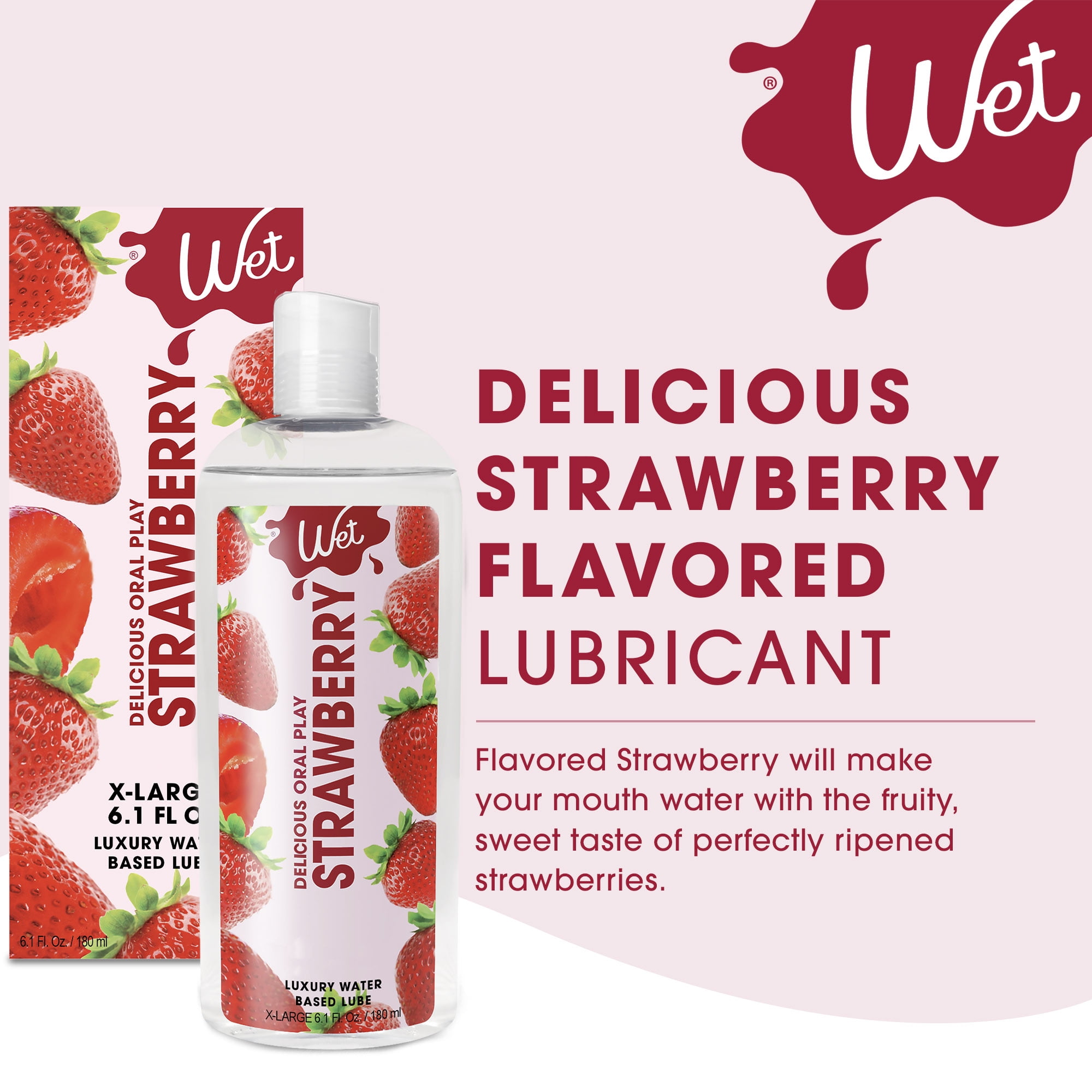 Wet Flavored Water-Based Lube, Luxury Edible Personal Lubricant