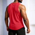 thumbnail image 5 of Tank Tops for Men Slim Fit Comfortable Quick Drying Crew Neck Sleeveless Vest Soft Lightweight Training Gym Shirt Red Size L, 5 of 8