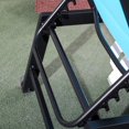 thumbnail image 5 of Resenkos Outdoor Chaise Lounge With Wheels, Five Position Recliner For Sunbathing, Suntanning, Steel Frame, Breathable Fabric, Blue, 5 of 11